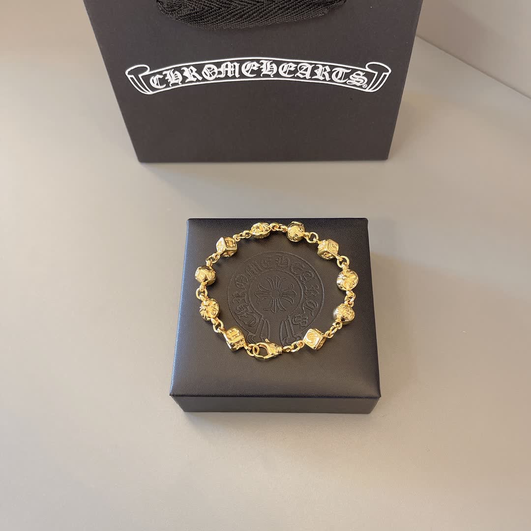 Chrome Hearts Gold Tone Bracelet
